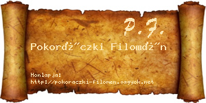 Pokoráczki Filomén névjegykártya
